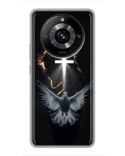 Чехол для Realme 11 Pro Plus с картинкой «Голубь и Свет»