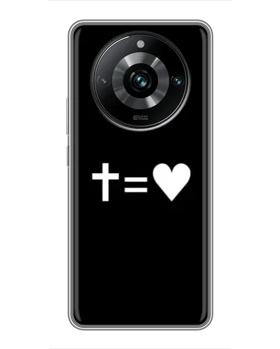 Чехол для Realme 11 Pro Plus с картинкой «Крест и Сердце»