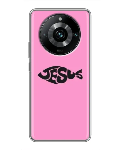 Чехол для Realme 11 Pro Plus с картинкой «Розовый символ  Jesus»