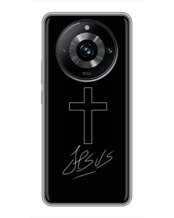 Чохол для Realme 11 Pro Plus з картинкою «Графічний хрест Jesus»