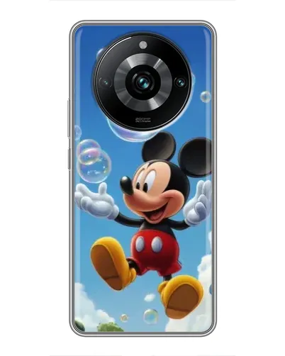 Чехол для Realme 11 Pro Plus с картинкой «Mickey и мыльные пузыри»