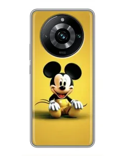 Чехол для Realme 11 Pro Plus с картинкой «Микки на желтом»