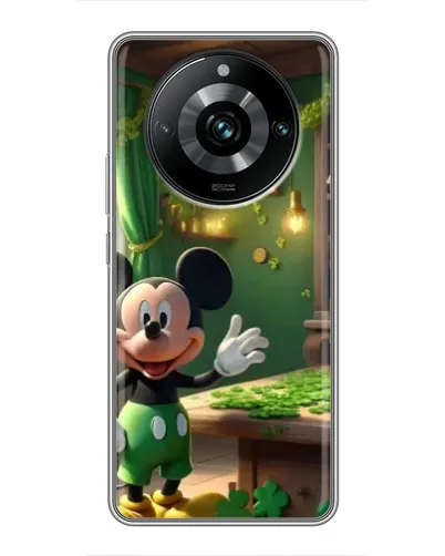 Чехол для Realme 11 Pro Plus с картинкой «Микки в мастерской»