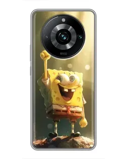 Чохол для Realme 11 Pro Plus з картинкою «Сяючий Спанч Боб»