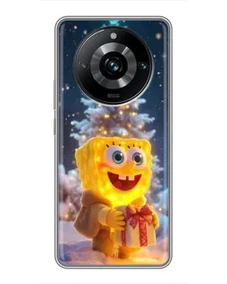 Чохол для Realme 11 Pro Plus з картинкою «Різдвяний Спанч Боб»