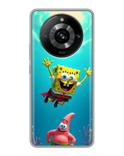 Чохол для Realme 11 Pro Plus з картинкою «Спанч Боб під водою»