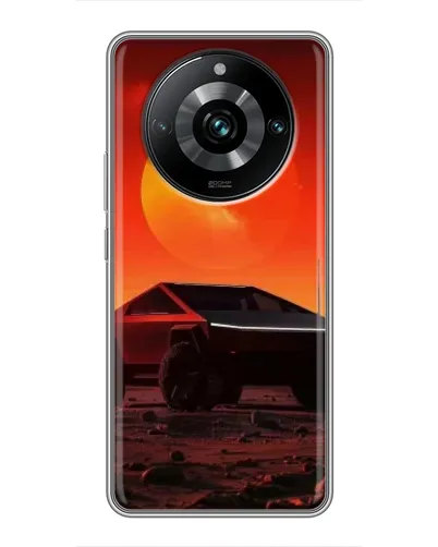 Чехол для Realme 11 Pro Plus с картинкой «Cybertruck на Марсе»