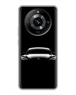 Чехол для Realme 11 Pro Plus с картинкой «Фары Tesla Night»
