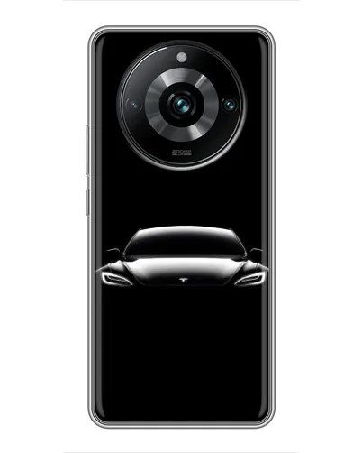 Чехол для Realme 11 Pro Plus с картинкой «Фары Tesla Night»