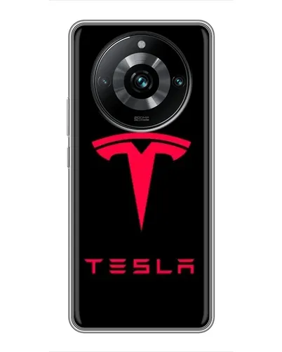 Чехол для Realme 11 Pro Plus с картинкой «Tesla Red Logo»