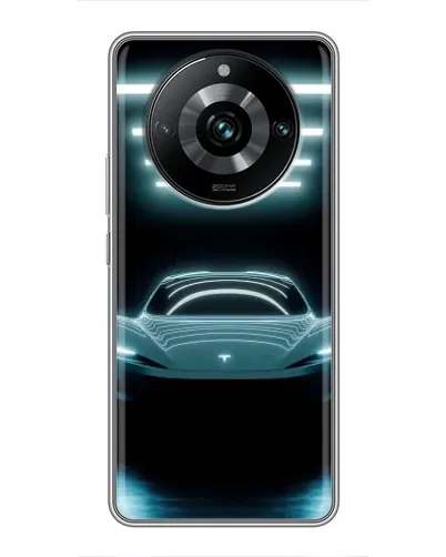 Чехол для Realme 11 Pro Plus с картинкой «Tesla в неоне»