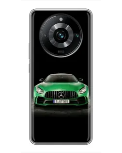 Чохол для Realme 11 Pro Plus з картинкою «Mercedes — неоновий лого»