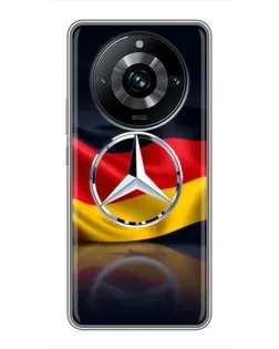 Чохол для Realme 11 Pro Plus з картинкою «Mercedes — прапор Німеччини»