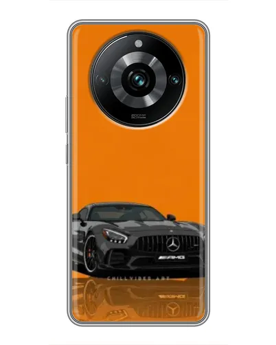 Чохол для Realme 11 Pro Plus з картинкою «Помаранчевий Mercedes AMG»