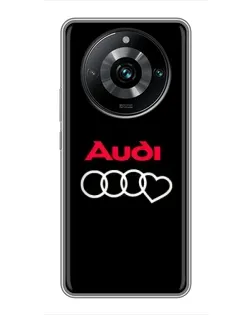 Чехол для Realme 11 Pro Plus с картинкой «Логотип Audi Heart»