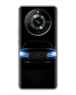 Чехол для Realme 11 Pro Plus с картинкой «Audi в неоне»