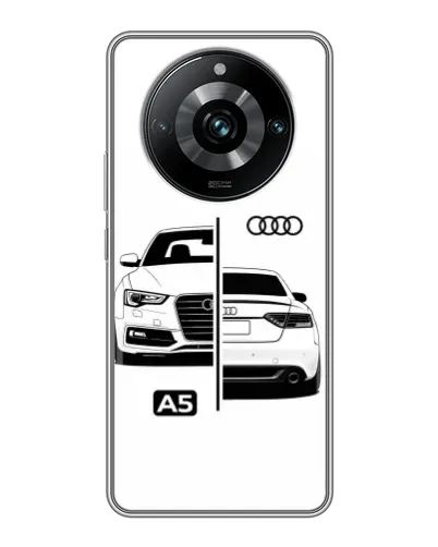Чехол для Realme 11 Pro Plus с картинкой «Audi — контрастный дизайн»