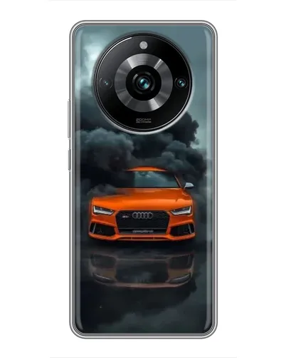 Чехол для Realme 11 Pro Plus с картинкой «Audi в облаках дыма»