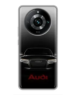 Чехол для Realme 11 Pro Plus с картинкой «Audi — градиентный контур»