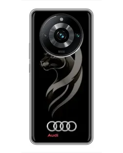 Чехол для Realme 11 Pro Plus с картинкой «Графика — пантера и Audi»