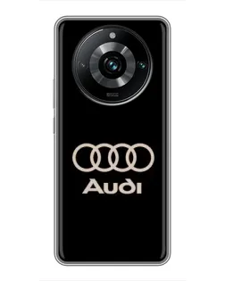 Чехол для Realme 11 Pro Plus с картинкой «Audi — золотой логотип»