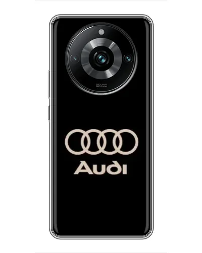 Чехол для Realme 11 Pro Plus с картинкой «Audi — золотой логотип»