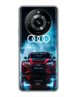 Чехол для Realme 11 Pro Plus с картинкой «Audi Sport — неон»