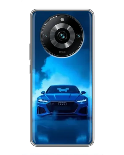 Чехол для Realme 11 Pro Plus с картинкой «Audi — голубая энергия»