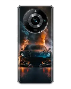 Чохол для Realme 11 Pro Plus з картинкою «Lamborghini димна естетика»