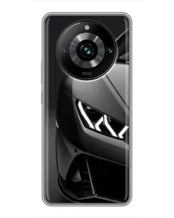 Чохол для Realme 11 Pro Plus з картинкою «Lamborghini фари деталізація»