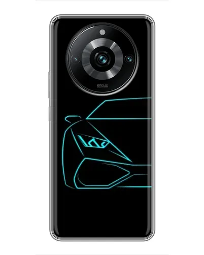 Чохол для Realme 11 Pro Plus з картинкою «Блакитний силует Lamborghini» Чохол для Realme 11 Pro Plus з картинкою «Блакитний силует Lamborghini»