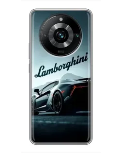 Чохол для Realme 11 Pro Plus з картинкою «Класичний Lamborghini надпис»