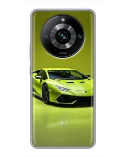 Чохол для Realme 11 Pro Plus з картинкою «Салатовий Lamborghini Huracan»