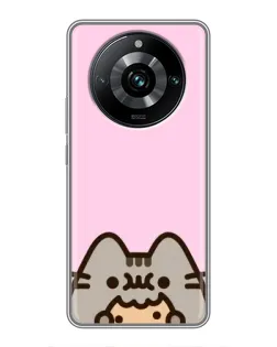 Чохол для Realme 11 Pro Plus з картинкою «Pusheen та печиво» Чохол для Realme 11 Pro Plus з картинкою «Pusheen та печиво»