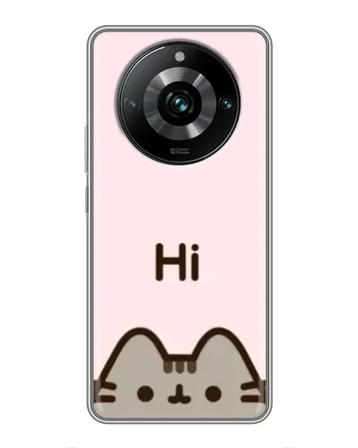 Чохол для Realme 11 Pro Plus з картинкою «Пушин каже Hi»