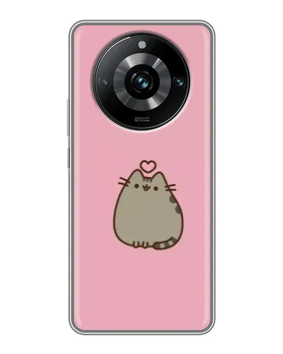Чохол для Realme 11 Pro Plus з картинкою «Pusheen серце»