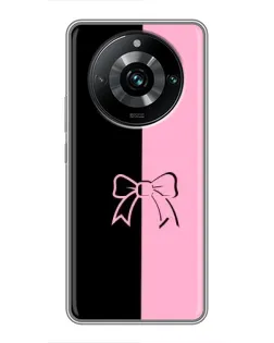 Чехол для Realme 11 Pro Plus с картинкой «Половинки банта»