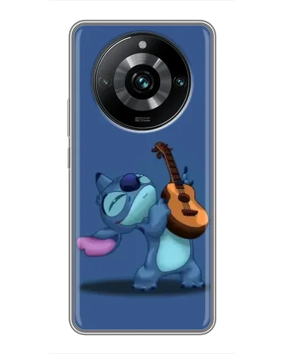 Чехол для Realme 11 Pro Plus с картинкой «Стич с укулеле»