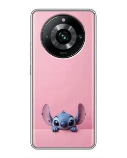 Чехол для Realme 11 Pro Plus с картинкой «Stitch выглядывает»