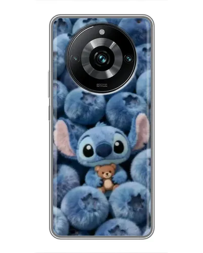 Чехол для Realme 11 Pro Plus с картинкой «Стич и голубика»