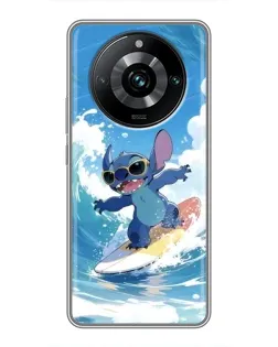 Чехол для Realme 11 Pro Plus с картинкой «Стич на волне»