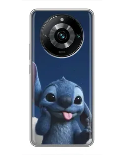 Чехол для Realme 11 Pro Plus с картинкой «Стич в облаках»