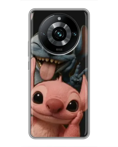 Чехол для Realme 11 Pro Plus с картинкой «Стич и Ангел»