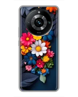 Чохол для Realme 11 Pro Plus з картинкою «Квіткова феєрія»