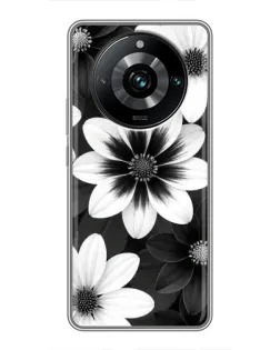 Чохол для Realme 11 Pro Plus з картинкою «Монохромні айстри»