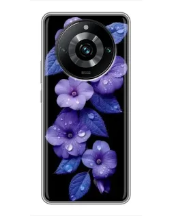 Чохол для Realme 11 Pro Plus з картинкою «Фіолетові квіти з росою» Чохол для Realme 11 Pro Plus з картинкою «Фіолетові квіти з росою»