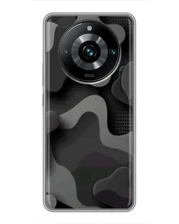 Чохол для Realme 11 Pro Plus з картинкою «Темний абстрактний камуфляж»