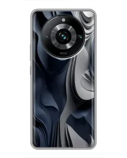 Чохол для Realme 11 Pro Plus з картинкою «Об'ємні сині складки»