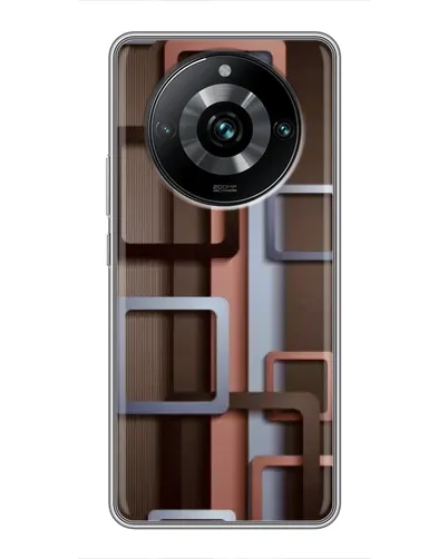 Чохол для Realme 11 Pro Plus з картинкою «Коричневі об'ємні квадрати» Чохол для Realme 11 Pro Plus з картинкою «Коричневі об'ємні квадрати»