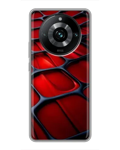 Чохол для Realme 11 Pro Plus з картинкою «Червона глянцева сітка» Чохол для Realme 11 Pro Plus з картинкою «Червона глянцева сітка»